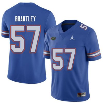 Men's Florida Gators #57 Caleb Brantley NCAA Jordan Brand Royal Authentic Stitched College Football Jersey CSL7162JE